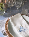 Blue Bow Napkin - set of 4