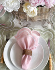 Pink Scallop Linen - set of 4