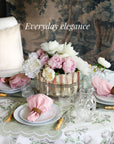 Pink Scallop Napkins. 100% linen. Rosa linserviett